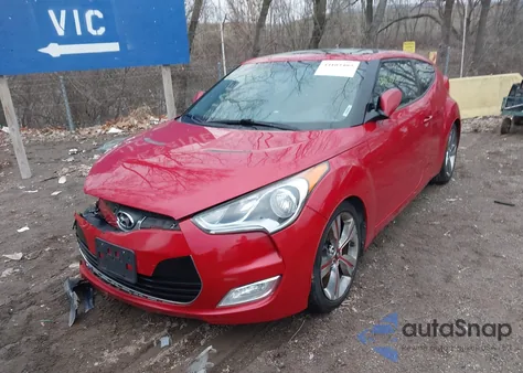 2013 Hyundai Veloster Base W/Black z USA, uszkodzony, nr VIN KMHTC6AD6DU103782